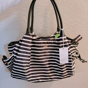 Kate Spade Striped Black and White Baby Bag